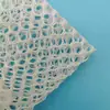 Bolsa de lavandería hexagonal grande al por mayor de fábrica, tela de malla, tela de malla para cuna