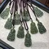 Colgante de jade Hetian natural con diseño de nube auspiciosa, Cadena para clavícula de jade Hetian, Colgante de calabaza de jade Hetian, Hebilla de paz de jade Hetian