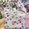 Bolsa de Compras Dobrável Impermeável com Estampa Material 210D Xadrez Bolsa 2 em 1 Bolsa de Compras Desenho Animado Bolsa Protetora Impermeável