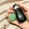 Llavero Tallado de Doble Cara Encanto para Bolsa Encanto Colgante de Jade Lanyard para Teléfono Colgante de Llavero Mayoreo