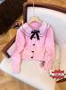 Otoño e Invierno Nuevo Estilo Coreano Estilo Occidental Reductor de Edad Suelto Perezoso Suave Cera Cuello Muñeca Chaqueta Cárdigan Tejida Top de Mujer