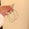 Estilo coreano Simples All-match Tremella Pin Brinco 2024 Hot New Style Elegant Niche High-end Sense Circle Brincos Brincos