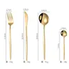 Cuchillo, Tenedor y Cuchara de Acero Inoxidable Transfronterizos Estilo Portugués, Juego de Cubiertos Estilo Europeo Hotel Estilo Occidental Cuchillo para Bistec, Tenedor y Cuchara Suministro Directo de Fábrica