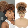 Chuyu Peluca Afro Europea y Americana de Exportación Flequillo Bolsa de Cabello Oruga Esponjosa Africana Bolsa de Cabello Rizado Pequeño Talla Grande