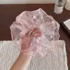 Scrunchie de Renda com Miçangas Super Delicado e com Toque Elegante e Luxuoso, Elástico para Rabo de Cavalo Baixo, Acessório de Cabelo para Coque para Mulheres