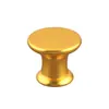 Aleación de Aluminio Manija de Agujero Único Redonda Dorada Simple para Gabinete Cajón Manija de Puerta de Armario de Acero Inoxidable Venta al por Mayor