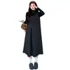 Gato Camelia Solitaria Sonata Ropa de Maternidad Otoño Nueva Moda Adelgazante Manga Larga Ropa Interior Chaleco Vestido Conjunto de Dos Piezas Moderno