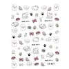 Nuevos en Stock Venta al por Mayor Pegatinas para Uñas Serie 3D en Relieve Ins Lindos Dibujos Animados Adhesivas Calcomanías para Uñas Graffiti