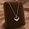 Comercio Exterior de Amazon Venta Caliente Collar de Acero de Titanio Temperamento Femenino Circonita Microincrustada Personalidad Cadena para Clavícula de Alto Sentido Colección Joyería