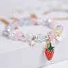 2020 nova versão coreana de pulseira simples de contas de cristal com baleia pequena e pipoca, joia para presente de estudante feminina, atacado de fabricantes