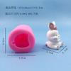 Molde de silicona de conejo tridimensional 3D directo de fábrica, adornos de animales, pudín, helado, mousse, molde para hornear pasteles