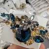 Broche de alta calidad, nicho, incrustado, flor de cristal Shijia, ramillete de alta gama, pin para solapa de traje, accesorio para mujer, temperamento