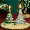 Velas criativas com tema de Natal transfronteiriças, decorações caseiras para as festas de Natal, velas de ambiente para a árvore de Natal e peças decorativas para presentear