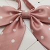 Song Xiaoxiao Puntos Pequeños Lazo Diagonal de Mango Largo Lazo Femenino con Uniforme JK Traje de Marinero Flor de Cuello Linda Moda