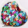 Lentejuelas Redondas Cóncavas de Láser de 6 mm Lentejuelas DIY Cuentas Cosidas a Mano con Agujero Central Materiales para Accesorios Hechos a Mano Accesorios de Decoración para Ropa