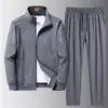 Traje Deportivo de Tres Piezas para Hombres de Mediana Edad y Mayores, Pantalones Casuales de Otoño e Primavera para Papá, Sudadera, Mangas Largas para Hombre