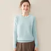 Suéter de Cachemira Baicaierong 2026 Otoño/Invierno para Mujer, Diseño Versátil de Cuello Redondo, Tejido de Lana para Otoño e Invierno