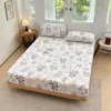 Funda de cama de tela gruesa, sábana de cama de algodón puro, lavable a máquina, amigable con la piel, cómoda, engrosada, adecuada para dormir desnudo, funda de cama, funda protectora, a prueba de suciedad, a prueba de polvo