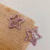 Grampo de Cabelo Estrela de Epóxi Cor Doce 3cm para Crianças, Cabelo Interno Cebola, Estrela de Cinco Pontas, Boa Qualidade, Celebridade da Internet, Grampo de Cabelo para Mulheres, Grampo BB