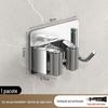 Punch-free aço inoxidável mop rack banheiro de parede vassoura mop porta traseira armazenamento banheiro mop clip gancho