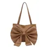 Moderna de Nuevo Estilo Dulce Diseño de Moño Simple 2025 Versión Coreana para Mujer Bolso de Hombro Debajo del Brazo de Gran Capacidad Elegante