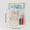 Borde de Madera Pascua DIY Hecho a Mano Pizarra de Bocetos Pintura para Niños Decoraciones de Madera Hechas a Mano Pizarra de Bocetos Pintada Creativa Rompecabezas
