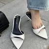 Sandalias de Tacón Alto 2026 Verano Nuevas al por Mayor Simples y Elegantes Europeas y Americanas Punta Abierta Dedo Abierto de Una Sola Tira Sandalias de Tacón Alto