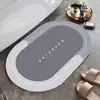 Alfombrilla de piso minimalista de tierra de diatomeas para baño, separa las áreas húmedas y secas, absorbe rápidamente el agua de los pies, alfombrilla antideslizante y que elimina el polvo
