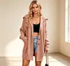 Comércio Exterior Transfronteiriço Amazon Europeu e Americano Outono e Inverno 2026 Novo Cardigan de Malha Liso com Bolso para Mulheres