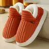 Estoque Pronto Dropshipping Chinelos de Veludo Algodão Inverno Calcanhar Totalmente Fechado Quente Casa Interior Macio Solado Grosso Antiderrapante Sapatos de Algodão para Interior