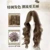 Peruca completa para mulheres, com aparência natural, adiciona volume, discreta, ondas grandes, castanho claro mel, cabelo longo e cacheado, peruca para o dia a dia