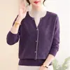 Roupa de Outono da Mamãe Suéter de Tricô Vermelho Falso de Duas Peças para Mulheres de Meia-Idade e Idosas Elegante Solto Roupa de Outono e Inverno Camada Base Solta Top