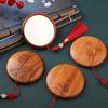 Espejo de sándalo natural al por mayor espejo de maquillaje de madera maciza espejo de madera portátil artesanía de madera regalo espejo de boda