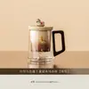 Caneca de Vidro Cultural e Criativa de Dunhuang com Revestimento Interno de Cerâmica Infusor de Chá Caneca de Grande Capacidade Copo Separador de Água e Chá