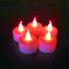 Vela LED luminosa vela electrónica boda cumpleaños boda arreglo de velas coloridas accesorios LED vela de té pequeña cabeza suave
