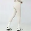 Pantalones de yoga sin costuras de cintura alta para mujer, levanta glúteos, longitud de nueve puntos, sin incomodidad, pantalones de entrenamiento fitness ajustados para Pilates