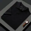 Camisa Polo de Manga Corta para Hombre de Seda de Morera Blanca y Lana Fina para Primavera/Verano 2026 Tejido de Punto Casual de Negocios con Cuello