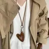 Couro Amor Cabeça de Gato Bolsa Pequena Porta-Moedas Chave Colar Enfeites Pendurados Nicho Feminino Design Exclusivo Acessórios de Corrente de Lã