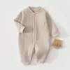 Mameluco de Bebé Estilo Cálido Otoño e Invierno Relleno de Algodón Delgado Mono de Algodón Atuendo de Otoño Ropa para Recién Nacidos Unisex Ropa para Bebé para Exteriores