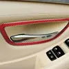 Adecuado para BMW Serie 5 f10f 18 520 li525li fibra de carbono rojo manija de puerta interior modificada