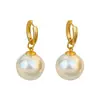 Nuevo estilo japonés y coreano dulce fresco simple metal hebilla de oreja elegante diseño de nicho pendientes de perla elegante moda joyería para orejas