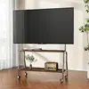 Suporte de Chão para TV Móvel de Aço Inoxidável Carrinho Vertical com Rodas para Sala de Estar e Quarto 43-75 polegadas Suporte de Parede Doméstico