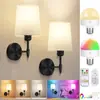 Lámpara de pared Tosna con mosaico de conchas vintage, lámpara de mesita de noche para dormitorio, iluminación decorativa creativa de lujo ligero para sala de estar, tela y hierro
