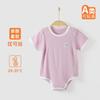 Ropa de verano para bebés, para hombres y mujeres, delgada, de color liso, para recién nacidos, de manga corta