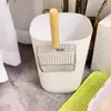 Pala para Arena de Gato 2 en 1 Metal Acero Inoxidable Malla Fina Pala para Excremento de Gato Arena Mineral Arena de Tofu Herramienta Grande para Limpiar la Arena