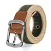 Cinturón de cuero para hombre y mujer, hebilla de pasador, cinturón de lona, casual, para pantalones cargo, estilo coreano, moderno, estudiante joven, entrenamiento militar, exterior