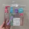 Set de Botellas de Viaje Listas para Usar, Botella de Peluche Portátil para Artículos de Tocador y Cuidado de la Piel
