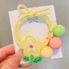 Corda de cabelo infantil, corda de cabelo de desenho animado, urso, laço de cabelo, tendão de borracha fofo, rabo de cavalo para meninas, acessórios para cabelo, anel de cabelo para meninas