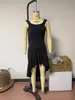 Vestido sin mangas con dobladillo fruncido para mujer, estilo europeo y americano, 2024, estación independiente de Amazon