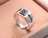 Anillo para Hombre de Cobre Plateado en Plata con Diamantes de Venta Caliente de AliExpress, Nuevo Anillo de Boda para Hombre Dominante y Moderno Europeo y Americano, Regalo de Cumpleaños